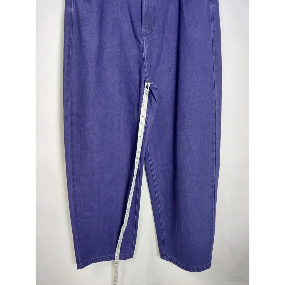 M/sf/t Mad Minds Purple Pocket Embroidered Straight Leg Jeans Men Size 36